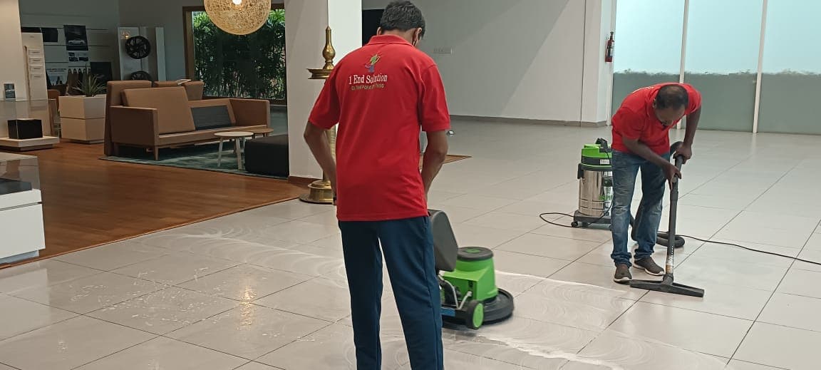Commercial cleaning work by One End Solution in Kerala