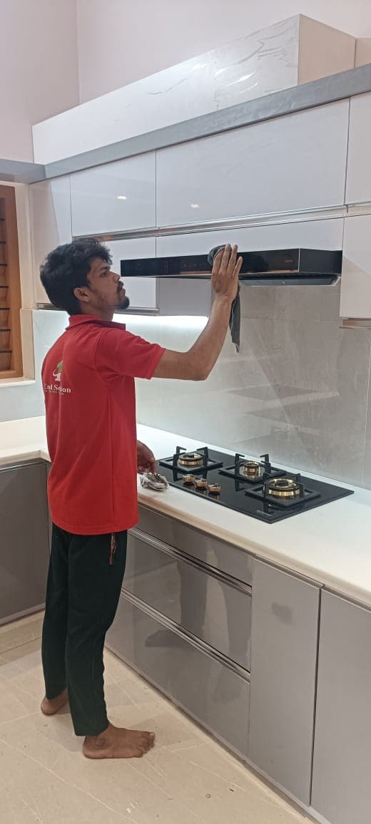 Residential cleaning work by One End Solution in Kerala