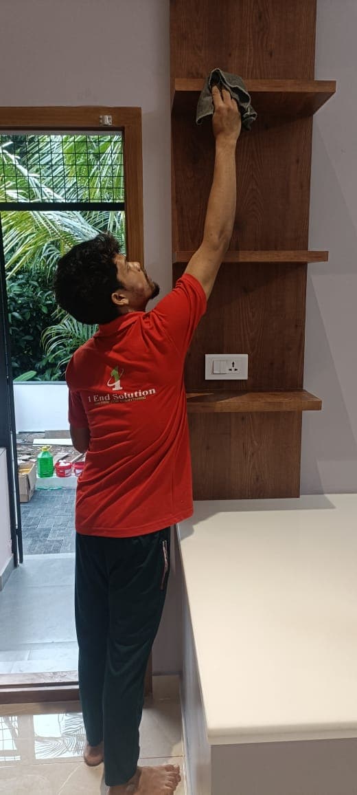 Residential cleaning work by One End Solution in Kerala