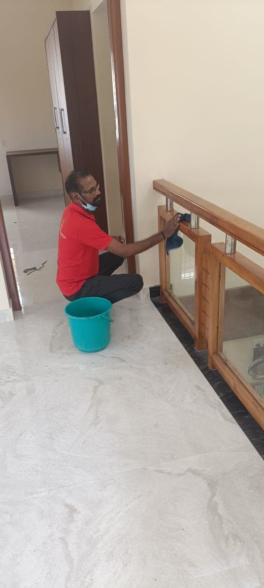 Residential cleaning work by One End Solution in Kerala